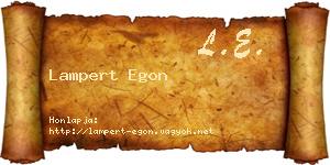 Lampert Egon névjegykártya